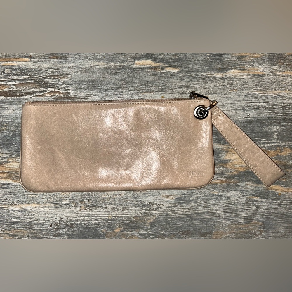 HOBO Tan Clutch Wristlet Leather